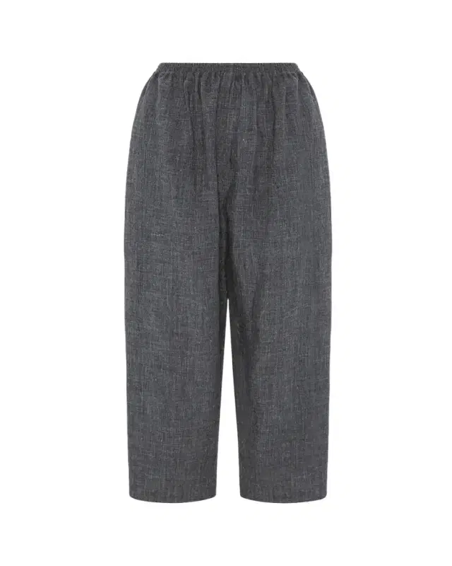 Eskandar Melange Linen Japanese Trousers