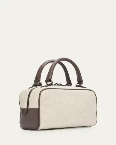 Brunello Cucinelli Explorer Techno Raffia & Leather Crossbody Bag | Thumbnail 3 Brunello Cucinelli Explorer Techno Raffia & Leather Crossbody Bag | Thumbnail 3