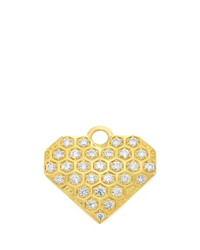 Sara Weinstock SW 18K Gold & Diamond Heart Charm