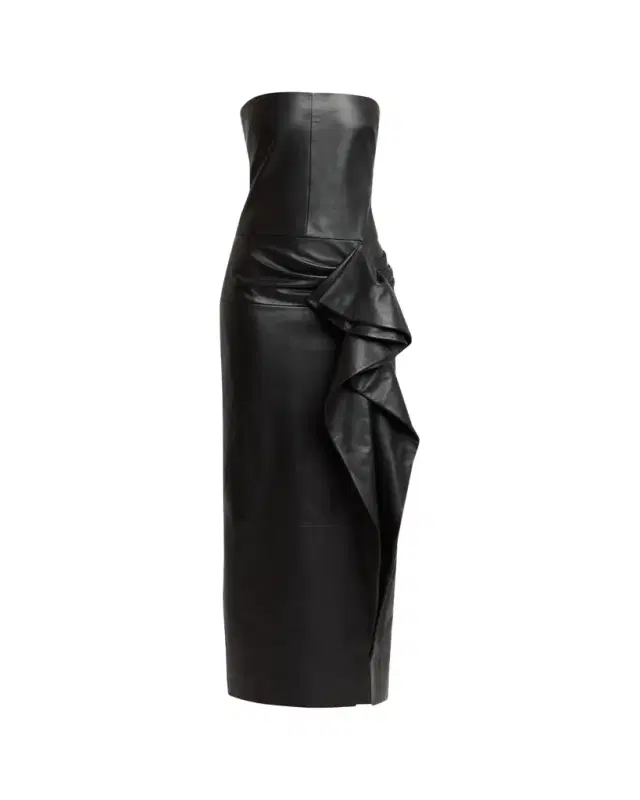 Proenza Schouler Alonna Strapless Leather Dress