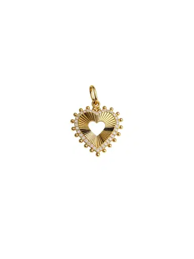 Wish Fine Jewelry 0.37ct Diamond 14K Gold Textured Heart Pendant | Thumbnail 1 Wish Fine Jewelry 0.37ct Diamond 14K Gold Textured Heart Pendant | Thumbnail 1