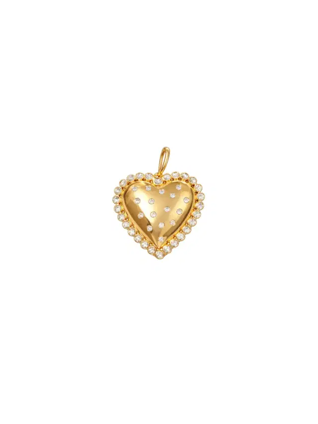 Wish Fine Jewelry 0.54ct Diamond 14K Gold Heart Pendant