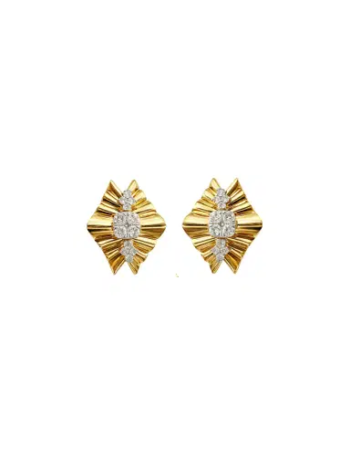 Wish Fine Jewelry 1.06ct Diamond 14K Gold Design Earrings | Thumbnail 1