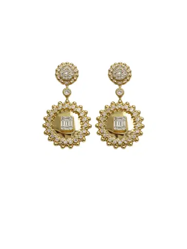 Wish Fine Jewelry 1.49ct Diamond 14K Gold Dangle Earrings | Thumbnail 1 Wish Fine Jewelry 1.49ct Diamond 14K Gold Dangle Earrings | Thumbnail 1