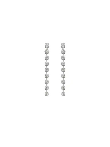 Wish Fine Jewelry 3.05ct Diamond 14K Gold Linear Drop Earrings | Thumbnail 1 Wish Fine Jewelry 3.05ct Diamond 14K Gold Linear Drop Earrings | Thumbnail 1