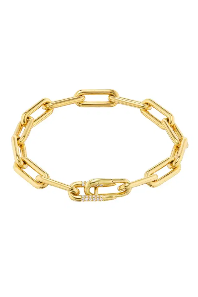 Uniform Object Diamond Heavy Metal Bracelet