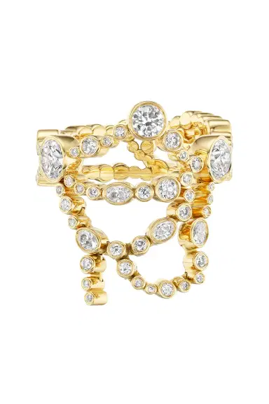 Uniform Object Diamond Metal Web Ring | Thumbnail 1