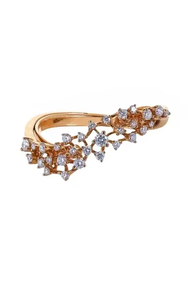 Ananya Diamond Scatter Band Ring - Rose Gold | Thumbnail 1