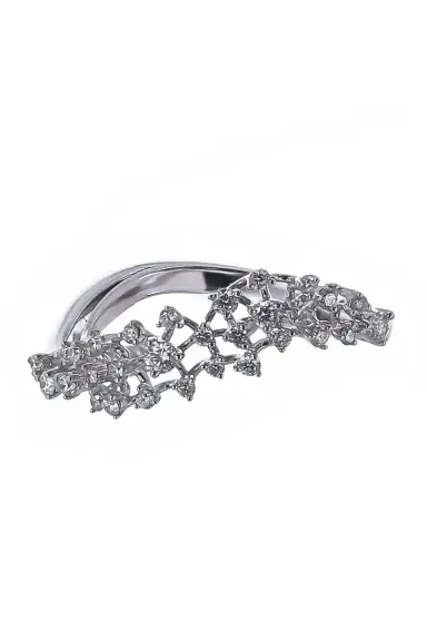 Ananya Diamond Scatter Band Ring - White Gold | Thumbnail 1