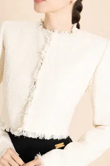 Balmain Spencer Crop Jacket - Blanc | Thumbnail 3 Balmain Spencer Crop Jacket - Blanc | Thumbnail 3