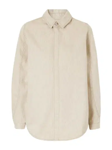 Jacquemus La Chemise Amelo De-nîmes Cotton And Hemp-blend Shirt | Thumbnail 1