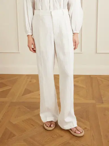 Polo Ralph Lauren Pleated Linen Straight-leg Pants | Thumbnail 3