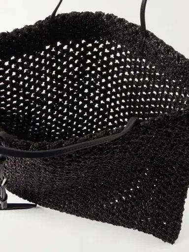 The Row Barn Mini Leather-trimmed Woven Raffia Tote | Thumbnail 4 The Row Barn Mini Leather-trimmed Woven Raffia Tote | Thumbnail 4