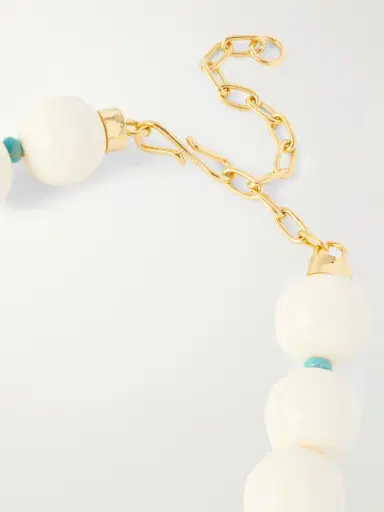 Lizzie Fortunato Blanca Gold-tone, Turquoise And Agate Beaded Necklace | Thumbnail 3