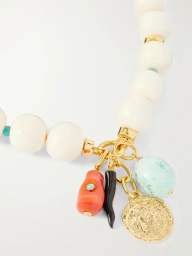 Lizzie Fortunato Blanca Gold-tone, Turquoise And Agate Beaded Necklace | Thumbnail 4