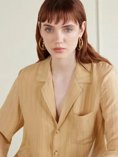 Saint Laurent Créoles Cassandre Brass Earrings | Thumbnail 4 Saint Laurent Créoles Cassandre Brass Earrings | Thumbnail 4
