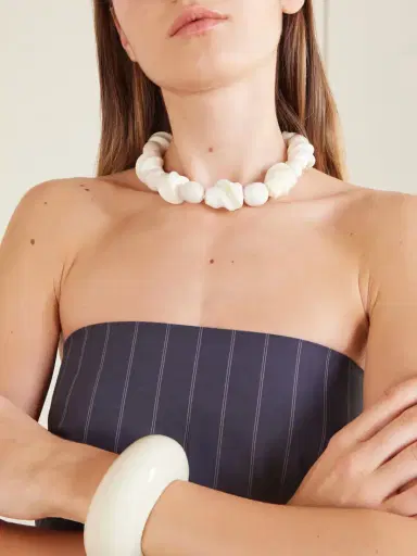 Lizzie Fortunato Salamanca Gold-tone Porcelain Beaded Choker | Thumbnail 2