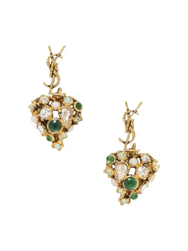 Bo Cassandre Pampilles Coeur Gold-tone And Crystal Earrings