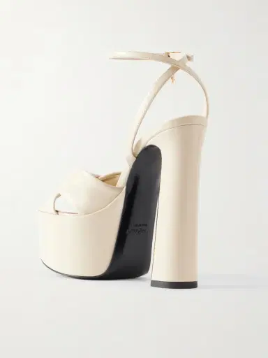 Saint Laurent Franciane Leather Sandals | Thumbnail 2
