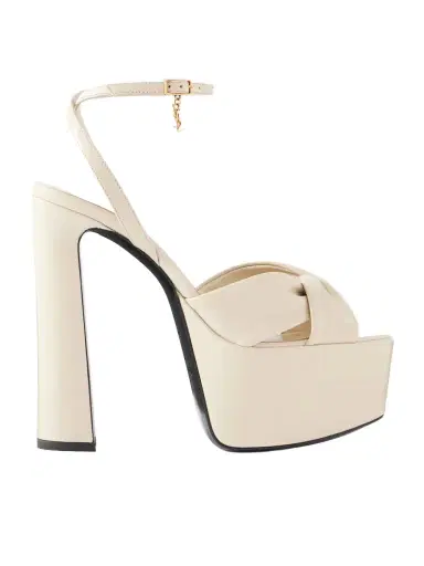 Saint Laurent Franciane Leather Sandals | Thumbnail 1