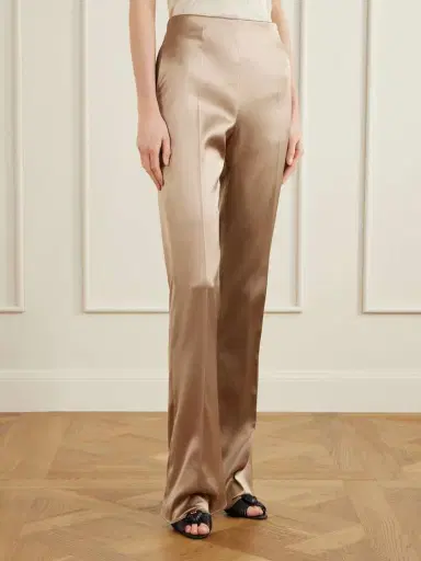 Valentino Garavani Silk-blend Duchesse Straight-leg Pants | Thumbnail 3 Valentino Garavani Silk-blend Duchesse Straight-leg Pants | Thumbnail 3