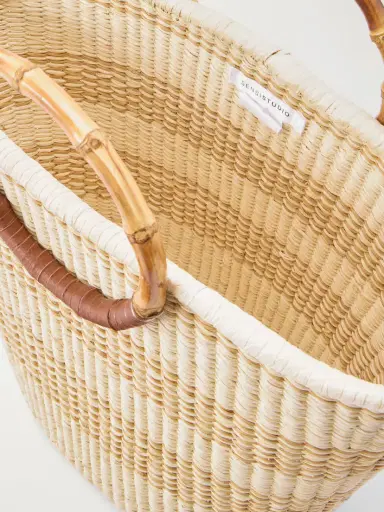 SENSI STUDIO Leather-trimmed Straw Tote | Thumbnail 6 SENSI STUDIO Leather-trimmed Straw Tote | Thumbnail 6
