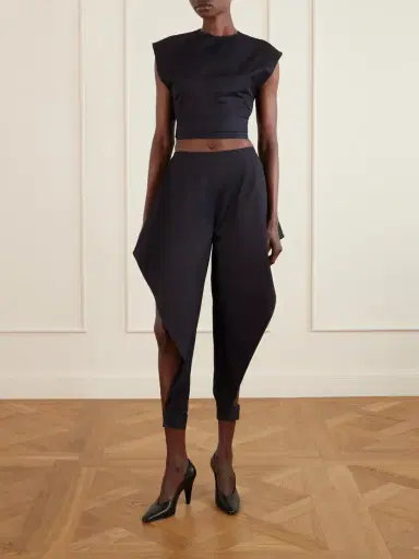 Alaïa Triangle Cotton-gabardine Wide-leg Pants | Thumbnail 2 Alaïa Triangle Cotton-gabardine Wide-leg Pants | Thumbnail 2