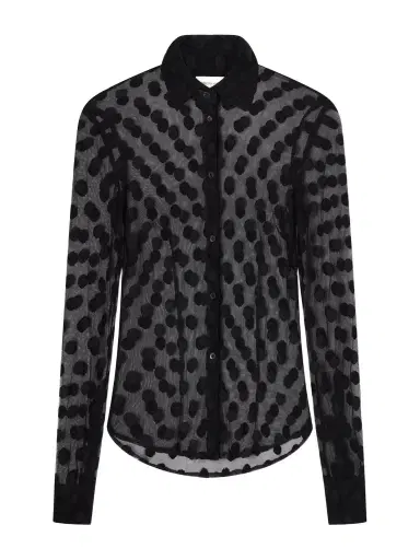 Dries Van Noten Polka-dot Cotton-blend Tulle Shirt | Thumbnail 1