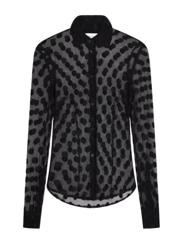 Polka-dot Cotton-blend Tulle Shirt