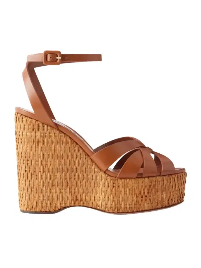 Copacabana 130 Leather Platform Wedge Sandals
