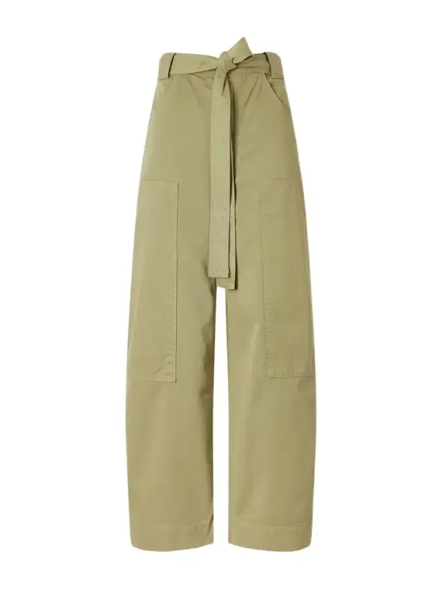 The Karate Cropped Belted Cotton-twill Wide-leg Pants