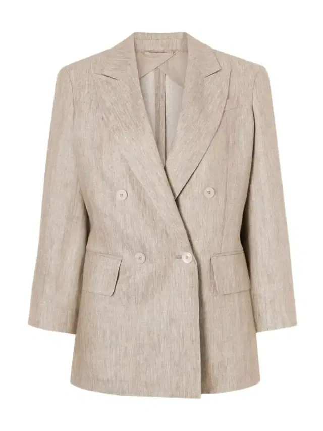 Double-breasted Linen Blazer
