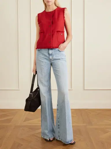 Max Mara Frayed Cotton-twill Vest | Thumbnail 2