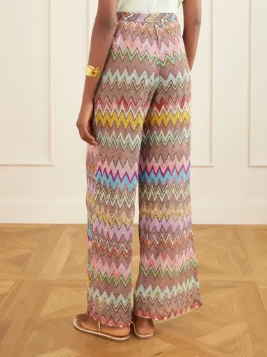 Missoni Striped Metallic Crochet-knit Wide-leg Pants | Thumbnail 3