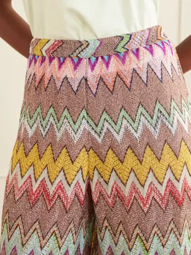 Missoni Striped Metallic Crochet-knit Wide-leg Pants | Thumbnail 4