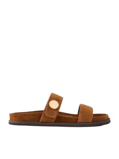 Tory Burch Romy Sport Embellished Suede Slides | Thumbnail 1 Tory Burch Romy Sport Embellished Suede Slides | Thumbnail 1