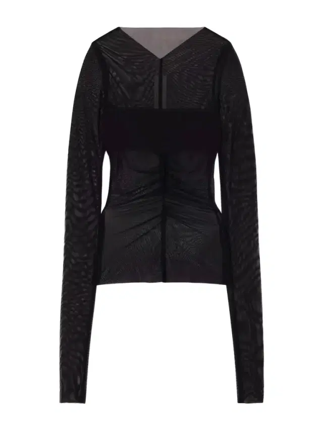 Ruched Stretch-mesh T-shirt