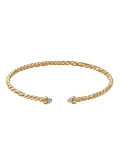 David Yurman Cablespira® 18-karat Gold Diamond Bracelet | Thumbnail 1 David Yurman Cablespira® 18-karat Gold Diamond Bracelet | Thumbnail 1