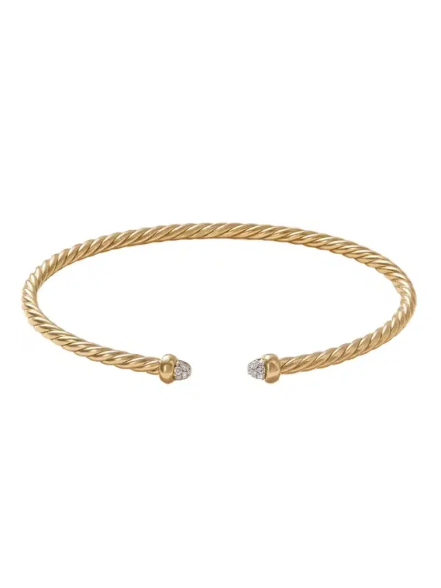 David Yurman Cablespira® 18-karat Gold Diamond Bracelet