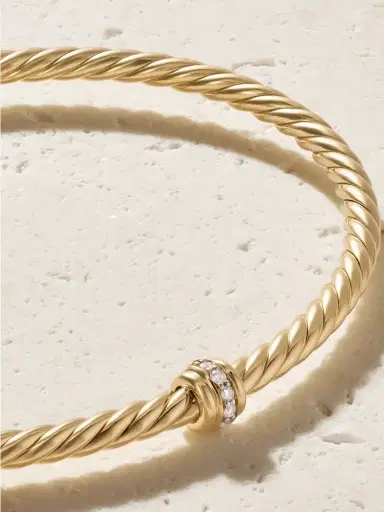 David Yurman Cablespira® 18-karat Gold Diamond Bracelet | Thumbnail 3 David Yurman Cablespira® 18-karat Gold Diamond Bracelet | Thumbnail 3