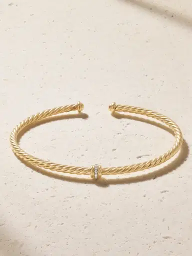 David Yurman Cablespira® 18-karat Gold Diamond Bracelet | Thumbnail 1 David Yurman Cablespira® 18-karat Gold Diamond Bracelet | Thumbnail 1