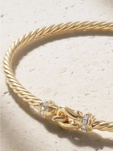 David Yurman Cablespira® 18-karat Gold Diamond Bracelet | Thumbnail 3 David Yurman Cablespira® 18-karat Gold Diamond Bracelet | Thumbnail 3