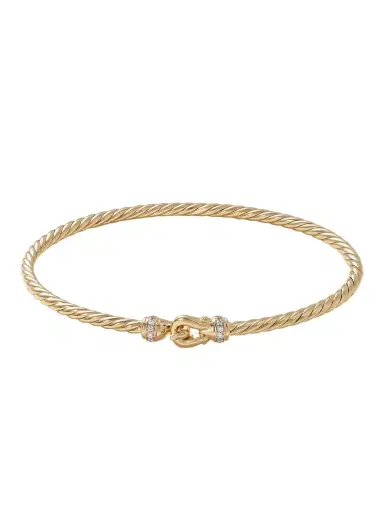David Yurman Cablespira® 18-karat Gold Diamond Bracelet | Thumbnail 1 David Yurman Cablespira® 18-karat Gold Diamond Bracelet | Thumbnail 1