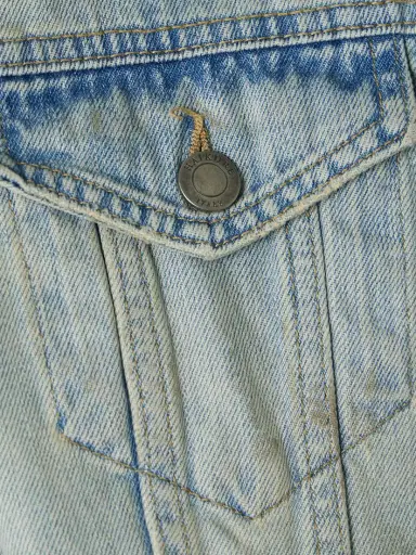 Haikure Temple Distressed Denim Peplum Jacket | Thumbnail 4
