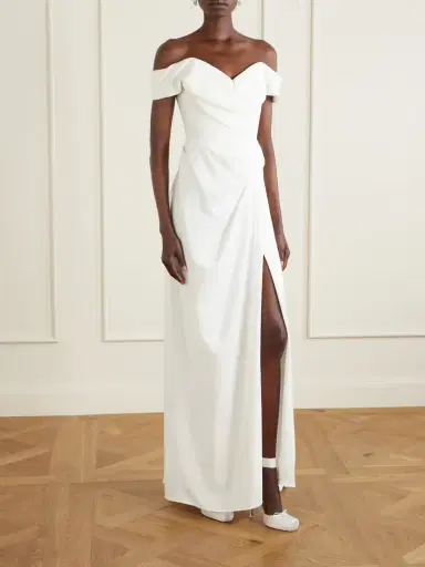 Vivienne Westwood Mabel Off-the-shoulder Draped Silk-cady Gown | Thumbnail 2 Vivienne Westwood Mabel Off-the-shoulder Draped Silk-cady Gown | Thumbnail 2