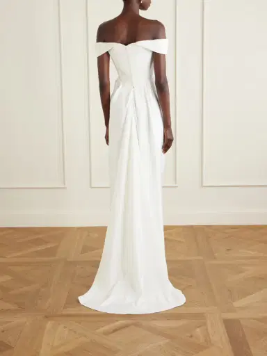Vivienne Westwood Mabel Off-the-shoulder Draped Silk-cady Gown | Thumbnail 3 Vivienne Westwood Mabel Off-the-shoulder Draped Silk-cady Gown | Thumbnail 3