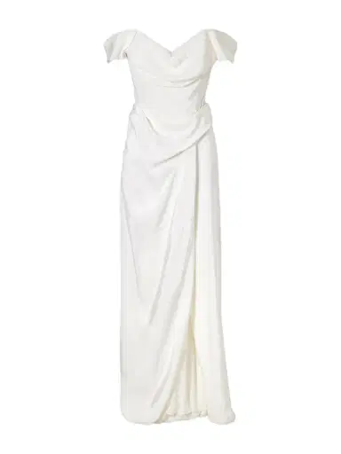 Vivienne Westwood Mabel Off-the-shoulder Draped Silk-cady Gown | Thumbnail 1 Vivienne Westwood Mabel Off-the-shoulder Draped Silk-cady Gown | Thumbnail 1