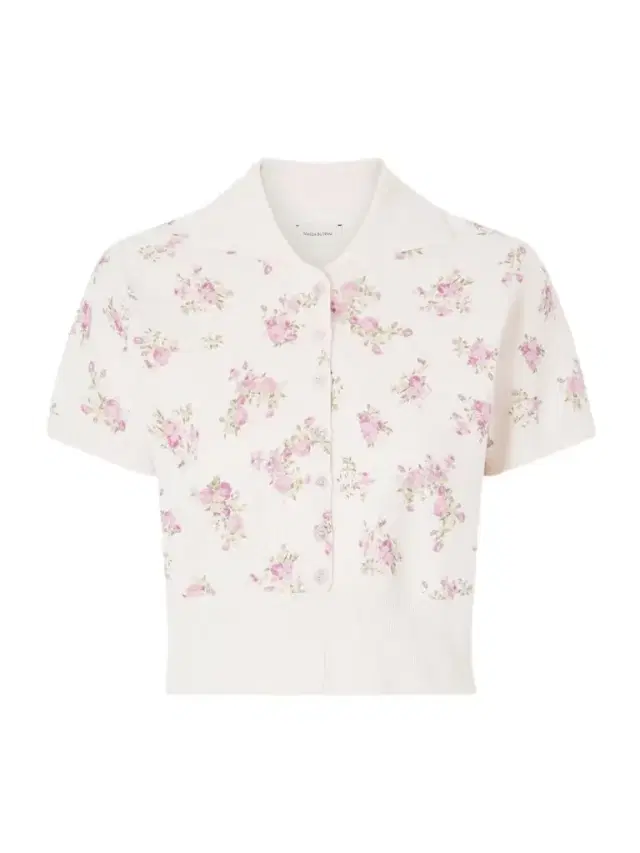 Floral-print Cotton Polo Shirt