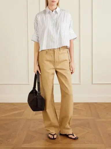 TWP Next Ex Cropped Striped Cotton-poplin Shirt | Thumbnail 2 TWP Next Ex Cropped Striped Cotton-poplin Shirt | Thumbnail 2