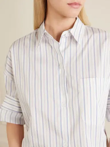 TWP Next Ex Cropped Striped Cotton-poplin Shirt | Thumbnail 4 TWP Next Ex Cropped Striped Cotton-poplin Shirt | Thumbnail 4